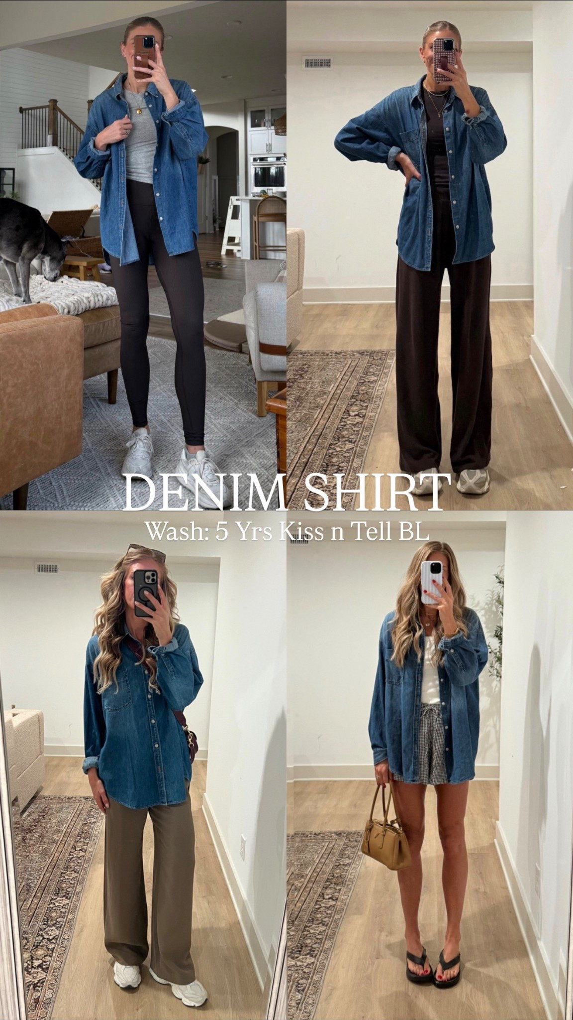 One of my favorite denim shirts! 
Runs oversized but still wear medium for height and oversized fit 