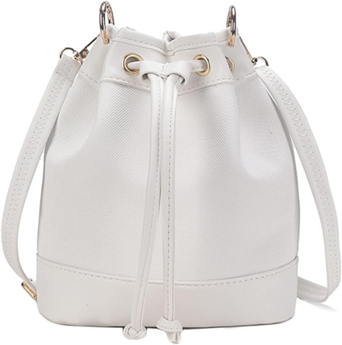Dolce Na Womens Mini Bucket Bag Leather Drawstring Purse Tassel Crossbody Shoulder Bag | Amazon (US)