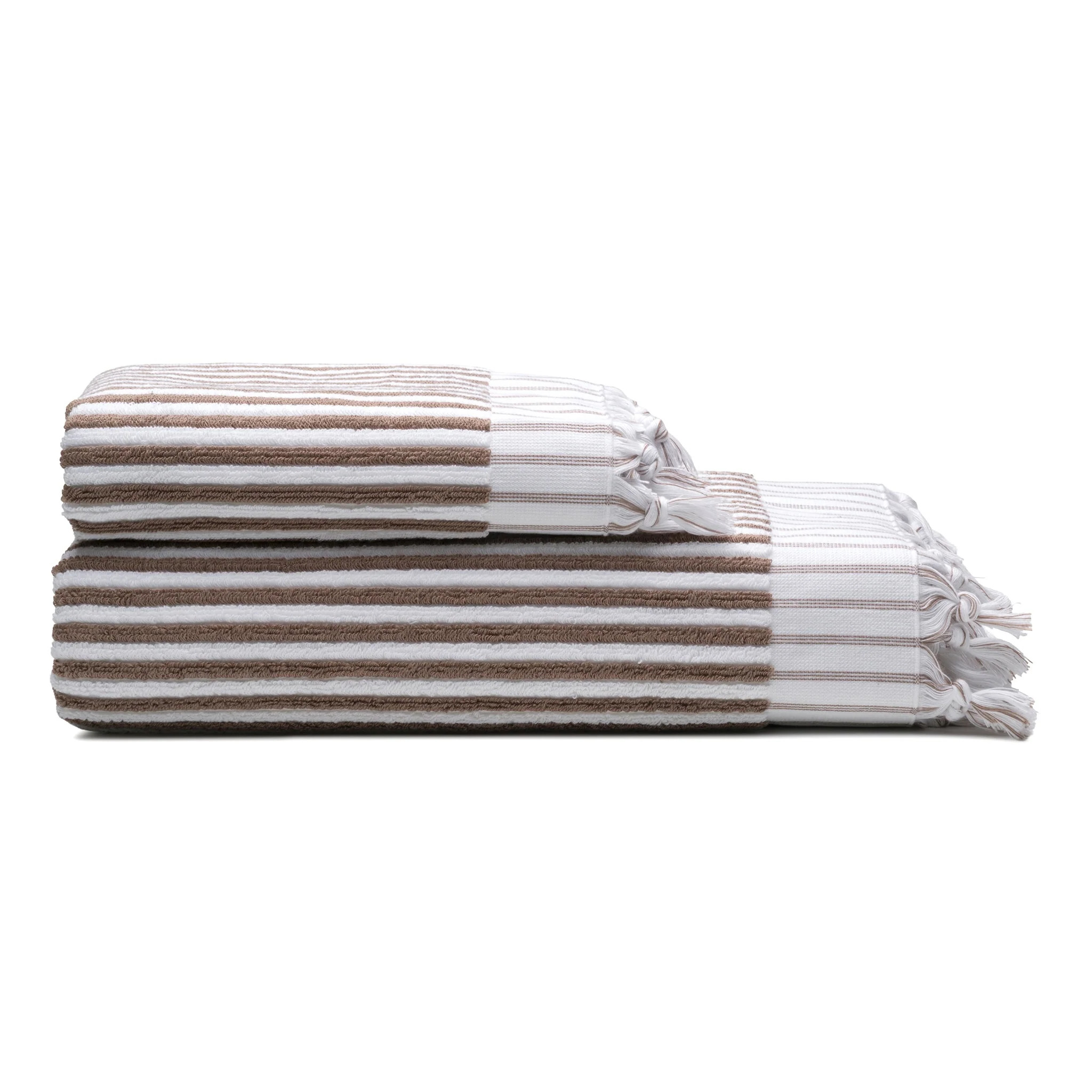 Stripes Turkish Cotton Terry Towels | Oliviera Home