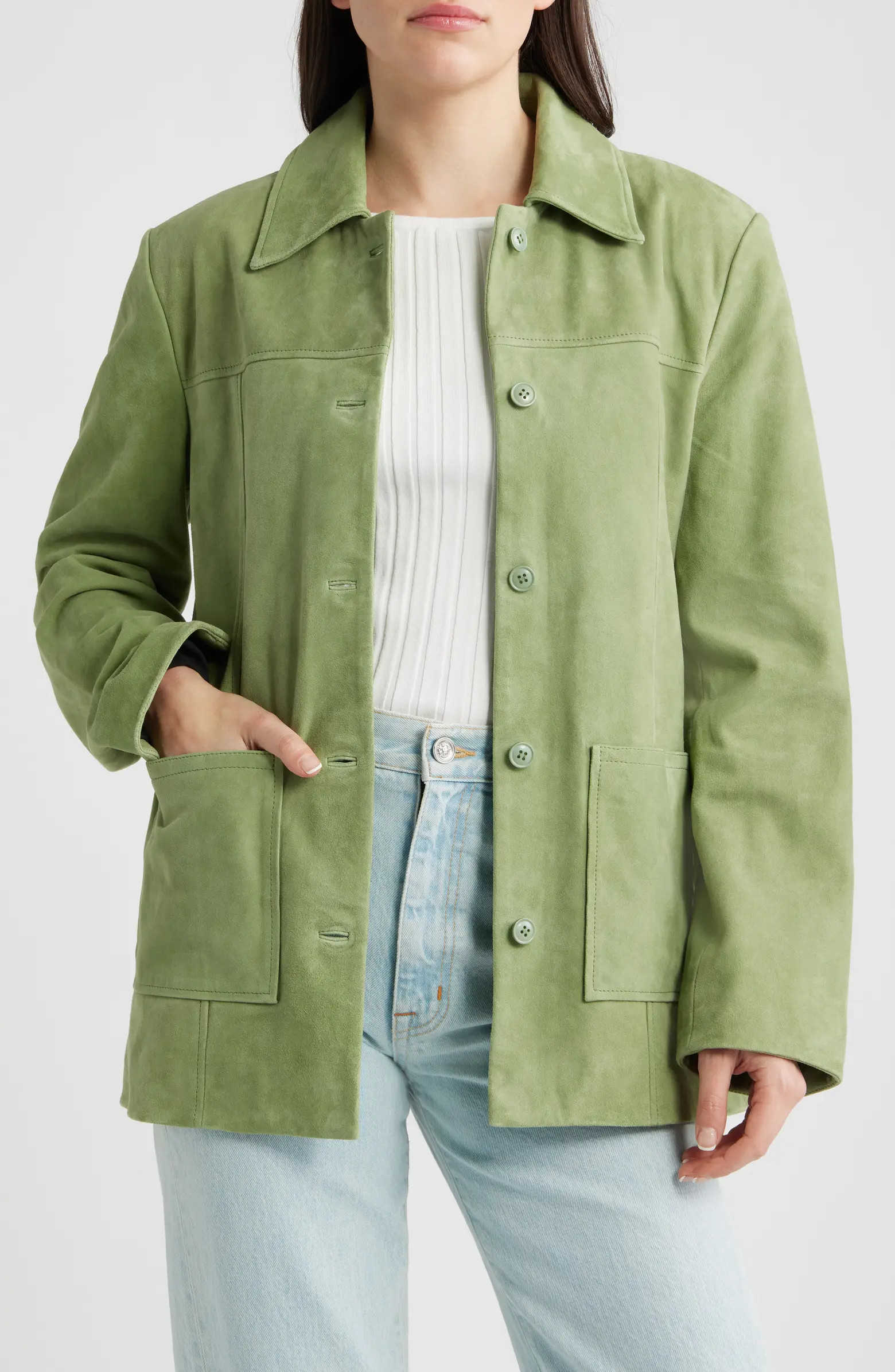 Veda Lincoln Suede Shirt Jacket | Nordstrom