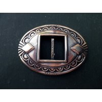 Silver Chambers Western Cowboy Belt Buckle - Oval, Supplies | Etsy (US)