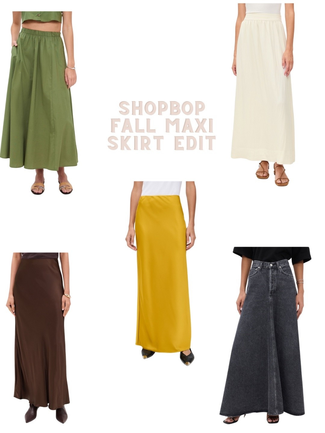 fall maxi skirt haul from shopbop! love these so much, cutest colors for fall everyday outfits. 
#falloutfit #fallfashion #shopbop #maxiskirt #everyday #ootd #casualoutfit 

#LTKSeasonal #LTKStyleTip #LTKFindsUnder100