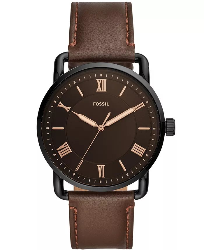 Men's Copeland Brown Leather Strap Watch 42mm | Macys (US)