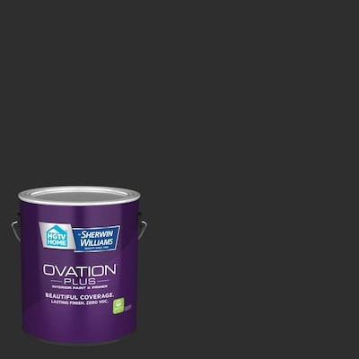 HGTV HOME by Sherwin-Williams Ovation Plus Eggshell Tricorn Black Hgsw1441 Interior Paint (1-Gall... | Lowe's