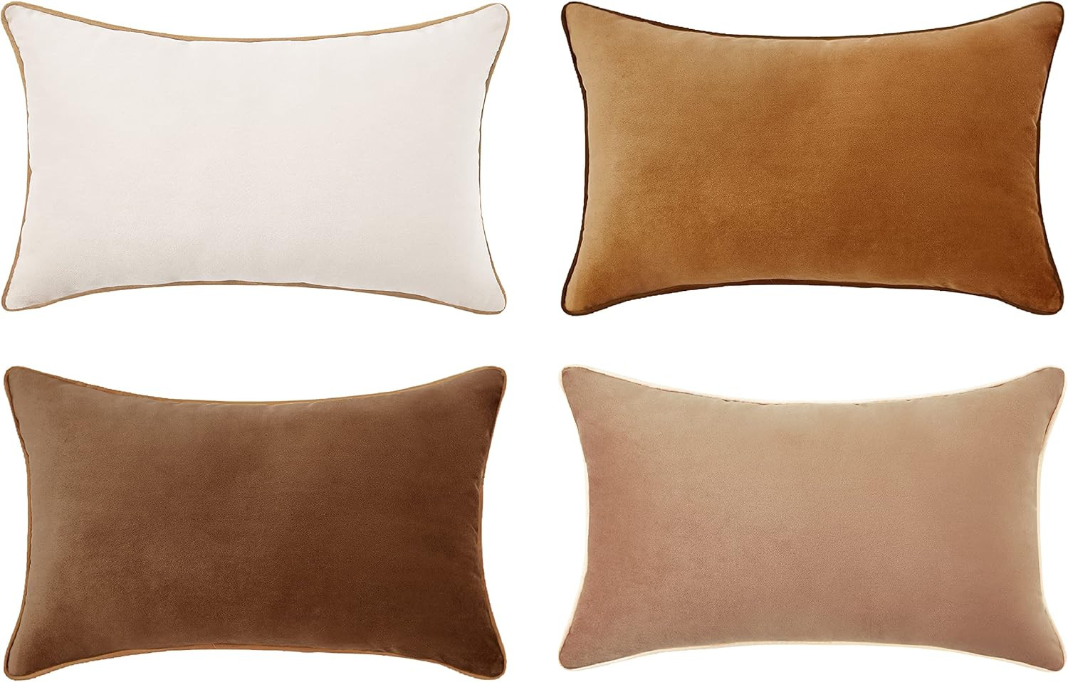 Topfinel Decorative Throw Pillow Covers Cushion Cases, Set of 4 Soft Velvet Modern Double-Sided D... | Amazon (US)