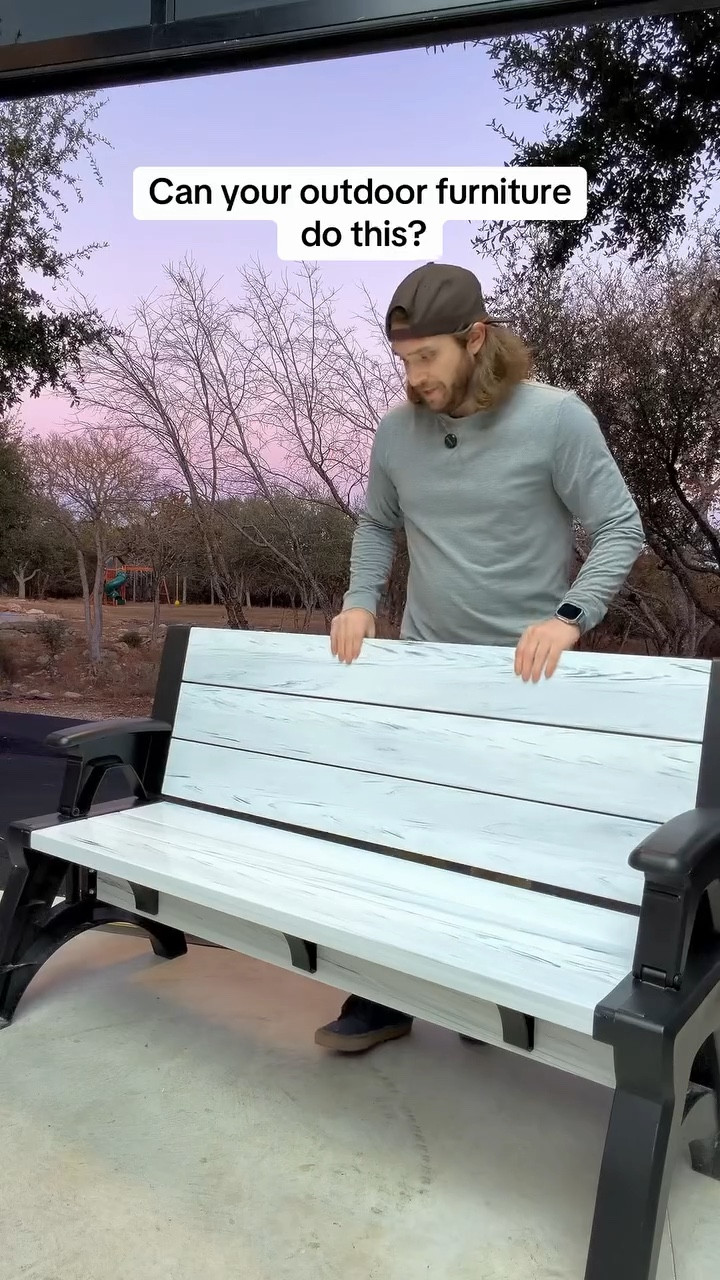 I think I found the perfect bench. #bench #convertabench #patiofurniture #qvc #tiktokshopcreatorpicks