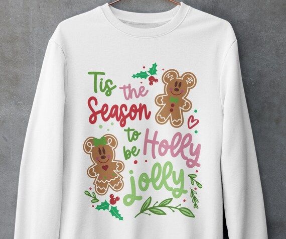 Tis the Season to Be Holly Jolly Sweatshirt Mickey | Etsy | Etsy (US)