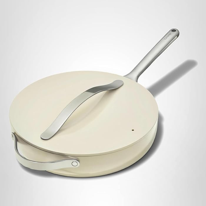 Caraway Nonstick Ceramic Saut\u00e9 Pan with Lid (4.5 qt, 12") - Non Toxic, PTFE & PFOA Free - Ov... | Amazon (US)