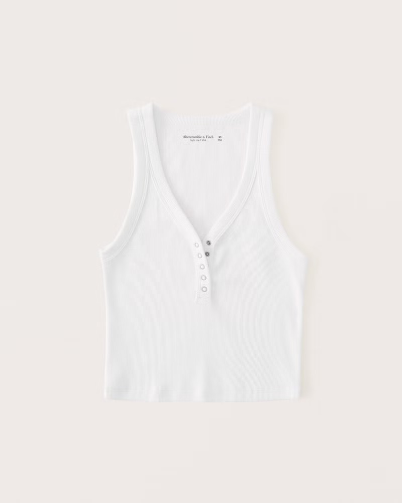 Women's Essential Henley Tank | Women's Clearance | Abercrombie.com | Abercrombie & Fitch (US)