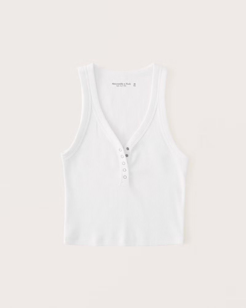 Women's Essential Henley Tank | Women's Clearance | Abercrombie.com | Abercrombie & Fitch (US)