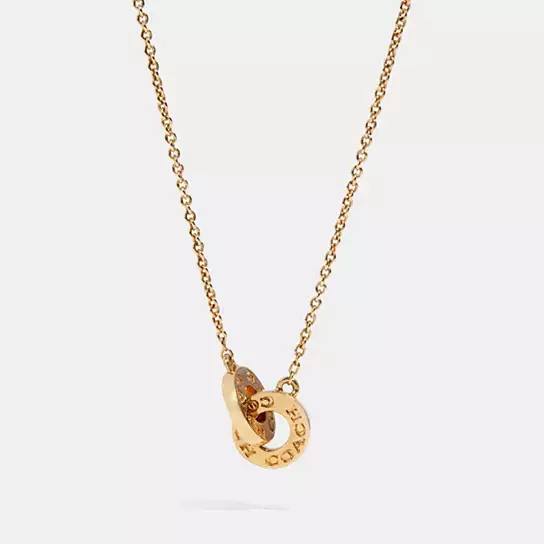 Interlocking Open Circle Pendant Necklace | Coach Outlet US