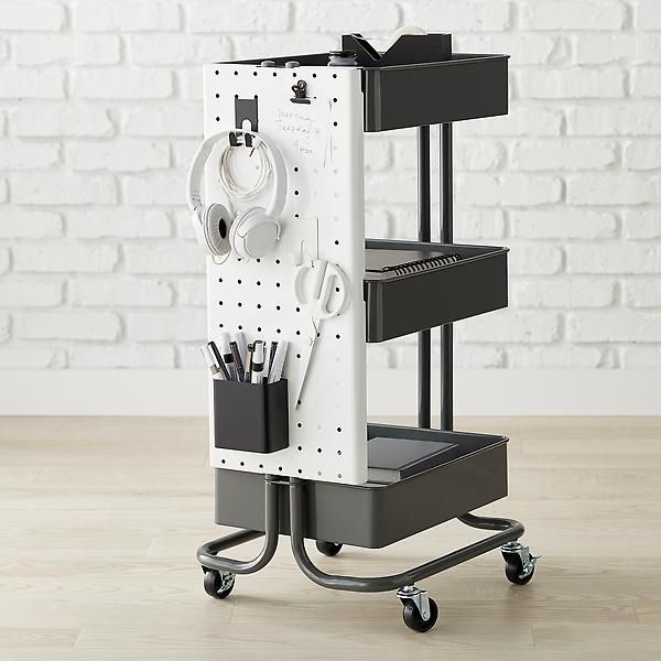 3-Tier Cart Pegboard Attachments | The Container Store