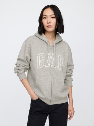Relaxed Gap Logo Zip Hoodie | Gap Factory