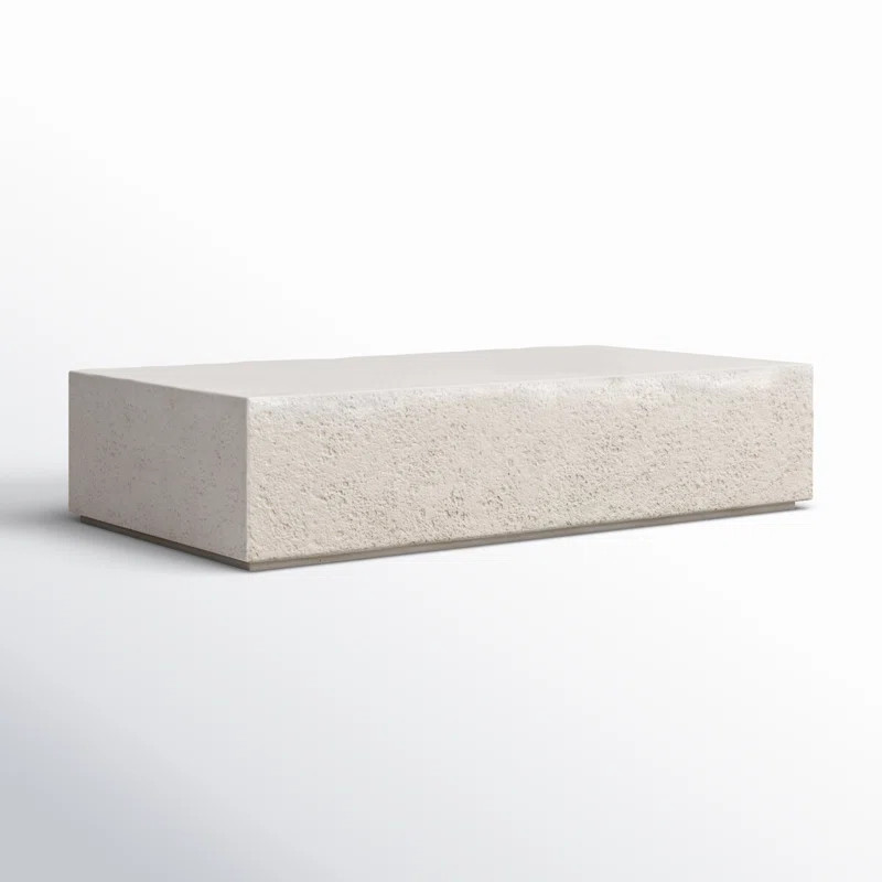 Aubrey Rectangular Concrete Outdoor Coffee Table | Wayfair North America