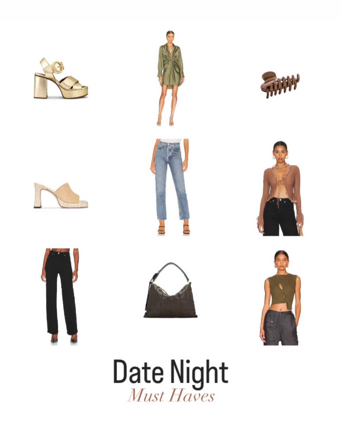 Date night must haves

Style a casual date night look with a pair of basic denim jeans and a flirty crop top.

Dress up the look with accessories!

Or go all out with a dress that’ll be catching looks and breakin hearts. Sorry not sorry.

#LTKstyletip #LTKshoecrush #LTKFind
