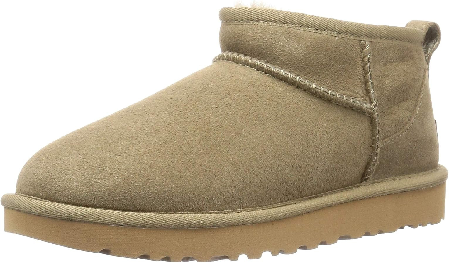 Amazon.com | UGG Women's Classic Ultra Mini Fashion Boot, Antilope, 8 | Ankle & Bootie | Amazon (US)