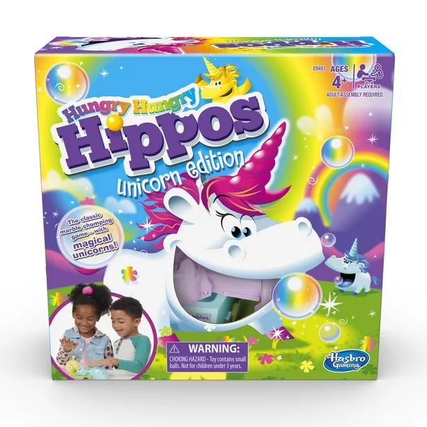 Only At Walmart: Hungry Hungry Hippos Unicorn Edition Board Game | Walmart (US)