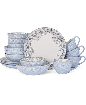 Gabriela Gray 16 Pc. Dinnerware Set, Service for 4 | Macy's