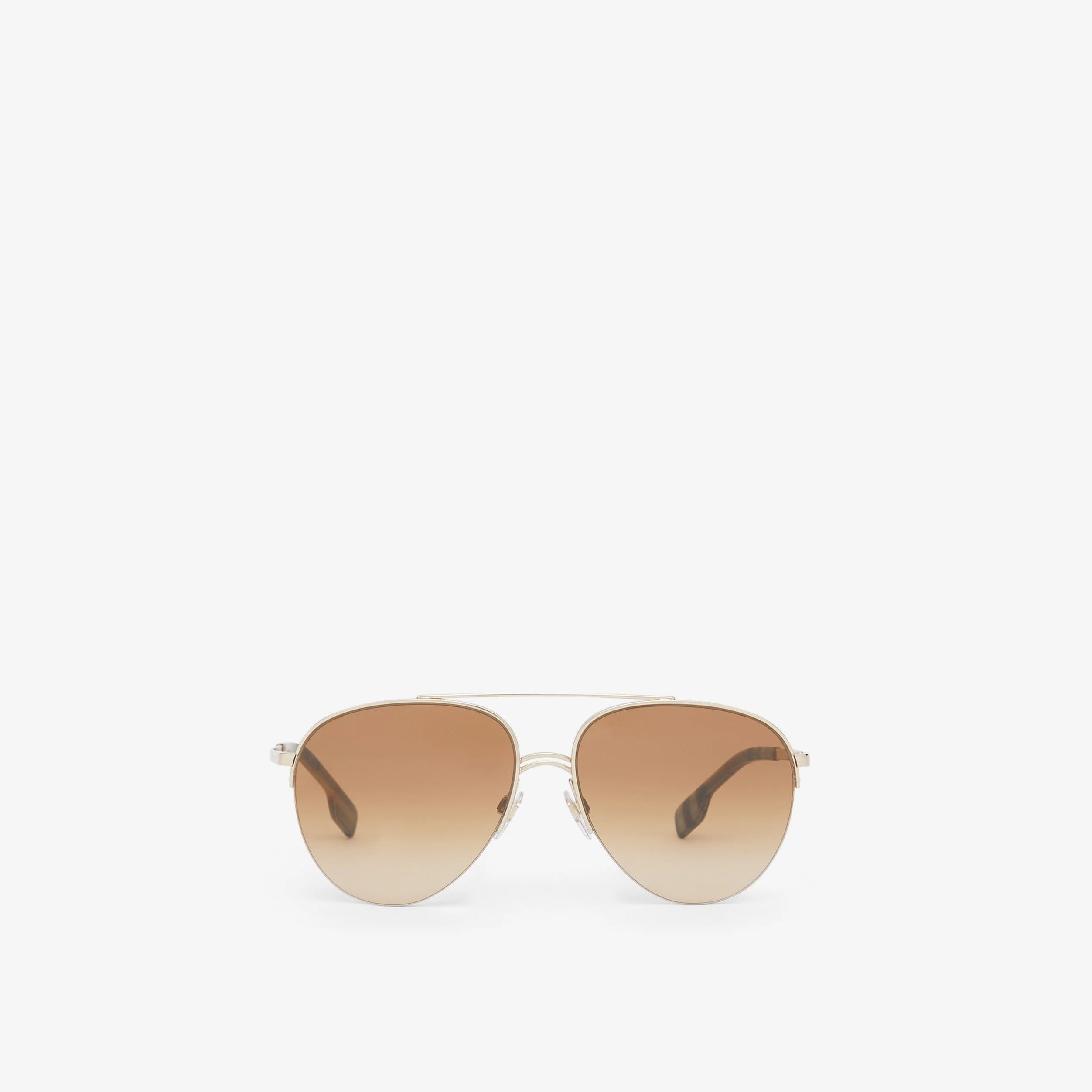 Vintage Check Detail Pilot Sunglasses | Burberry (US)