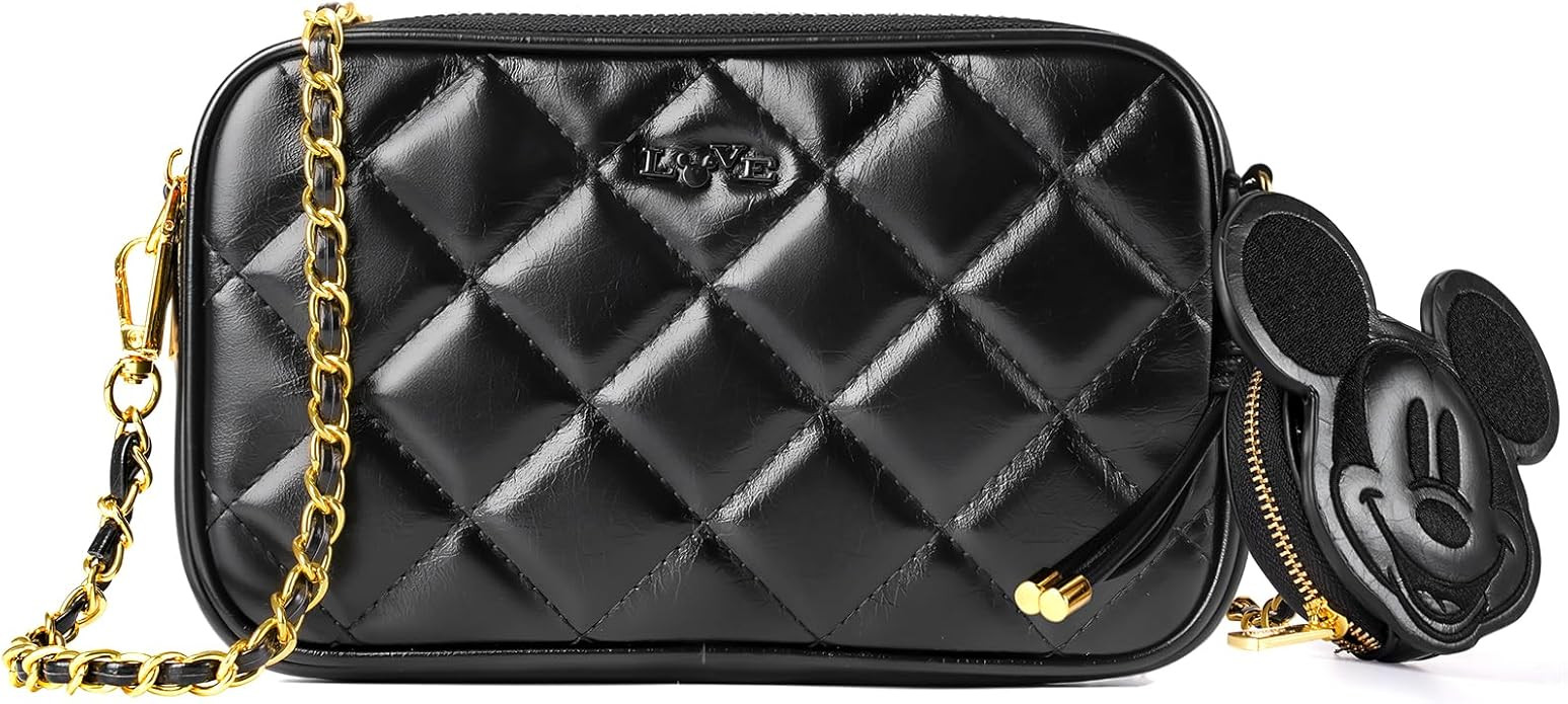 MINISO Disney Mickey Mouse Small Crossbody Bag for Women Shoulder Handbags Purses with Adjustable... | Amazon (US)