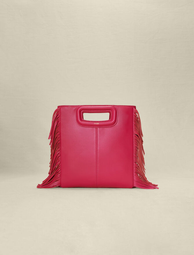 119MLEATHER M-Tasche aus Glattleder mit Fransen | Maje EU