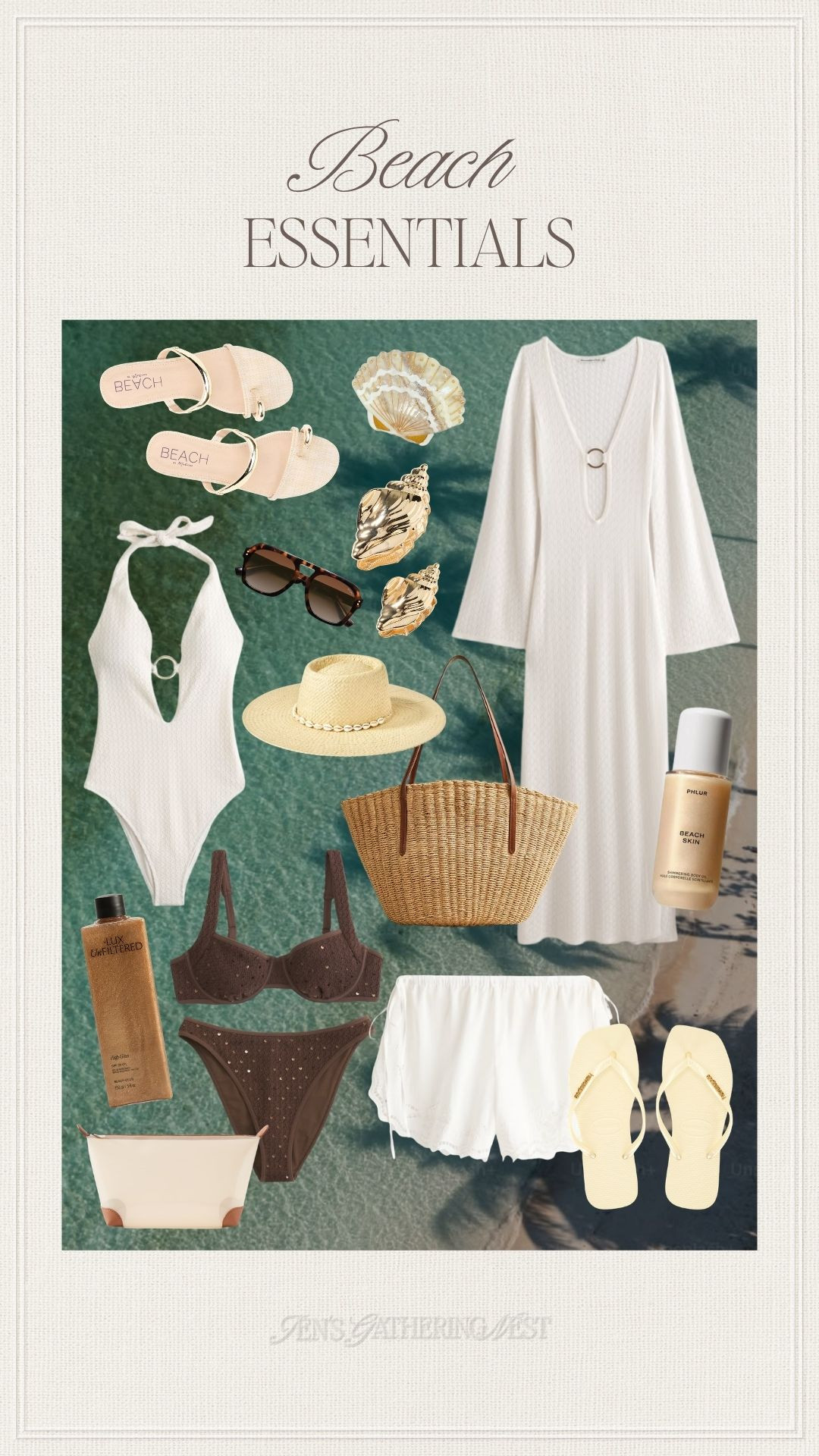 Trendy beach essentials for sunny days. Swim, coverups, woven details and vacation accessories. 🌊🐚

#beachessentials #trendyfinds #swimstyle #coverupdress #wovenbag #shellaccessories #poolsideoutfit #vacationready #summerpieces #target #abercrombie #revolve #amazon

#LTKootd #LTKSwim #LTKTravel