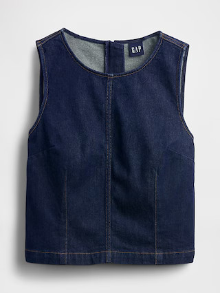 Denim Crop Shell Tank Top | Gap (US)