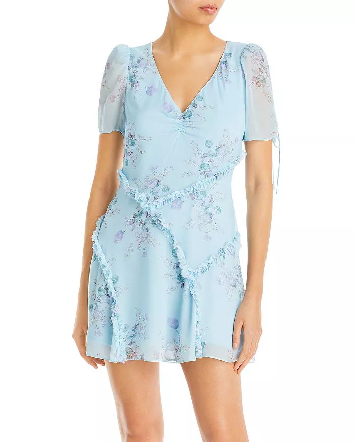 Posh Floral Print Ruffle Detail Dress | Bloomingdale's (US)