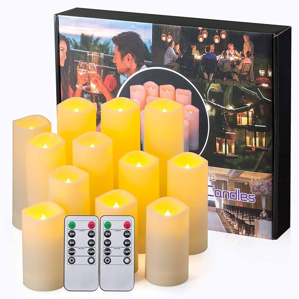YIIA Flameless Candles Waterproof Outdoors & Indoors, Battery Candles with Remote Timer, Decorati... | Amazon (CA)