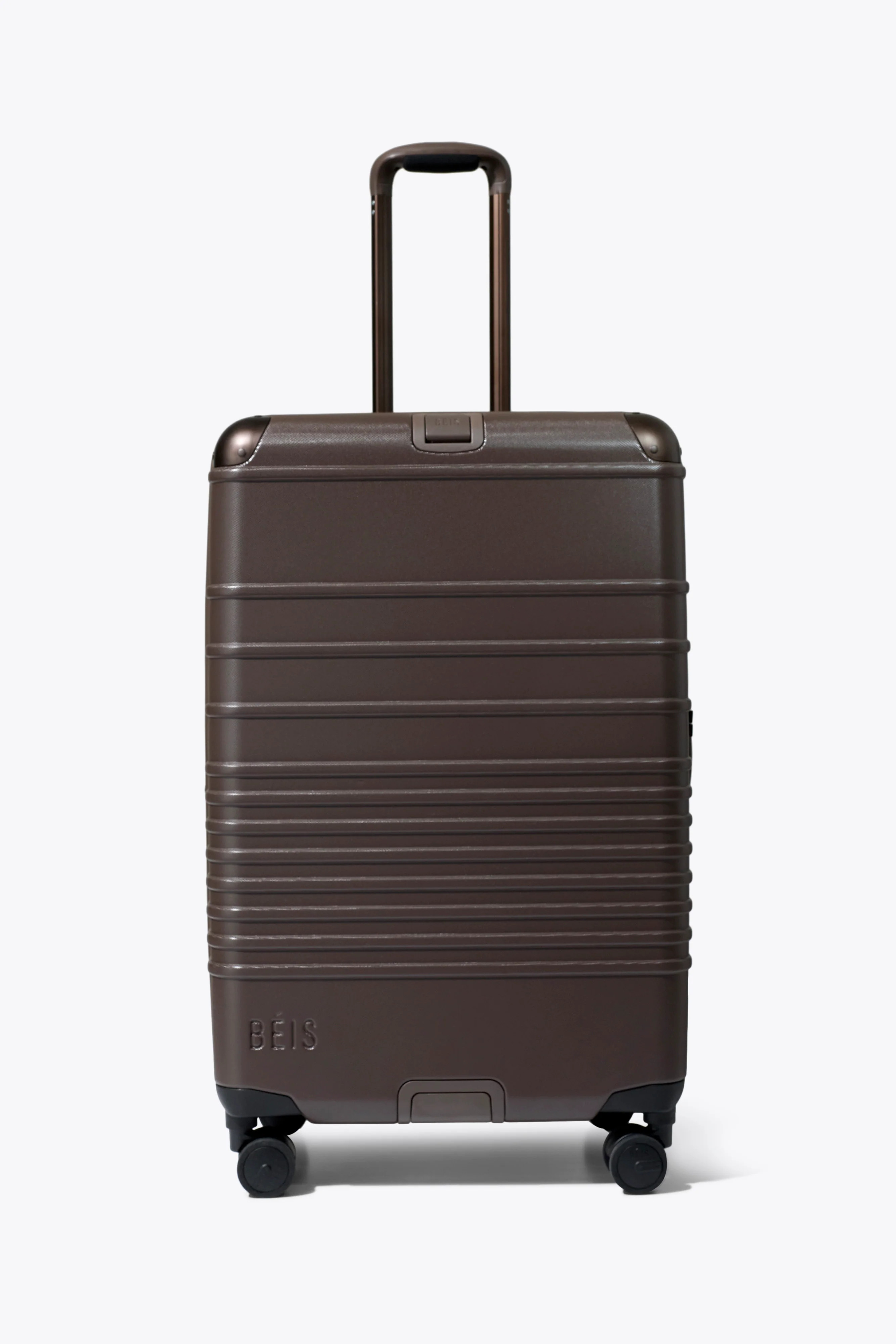 BÉIS ‘The Hybrid Check-In Roller’ in Espresso - Brown Hybrid Check-In Roller Luggage | BEIS