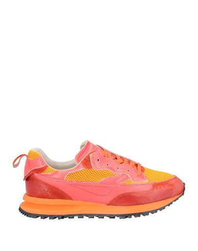 Hidnander Man Sneakers Orange Size 11 Leather, Textile fibers | YOOX (US)