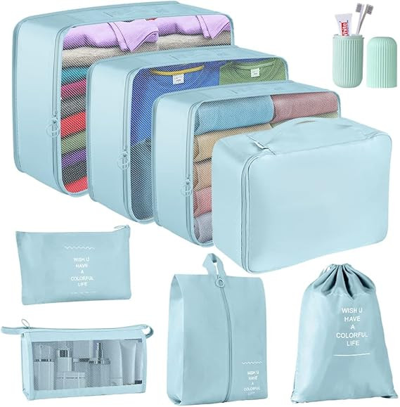 Blibly Packing Cubes for Suitcases, Luggage Organizer Bags for Travel Accessories, Travel Bags Or... | Amazon (US)