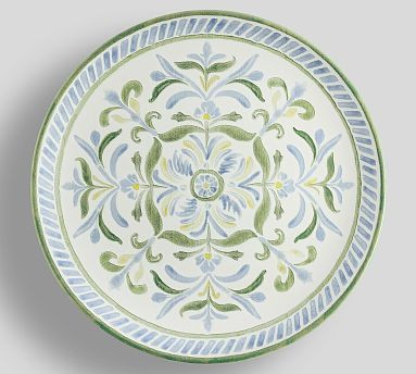 Chambray Tile Stoneware Appetizer Plates, Set of 4 - Mutli | Pottery Barn (US)