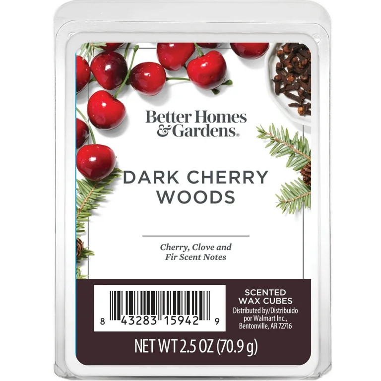 Dark Cherry Woods Scented Wax Melts, Better Homes & Gardens, 2.5 oz (1-Pack) | Walmart (US)