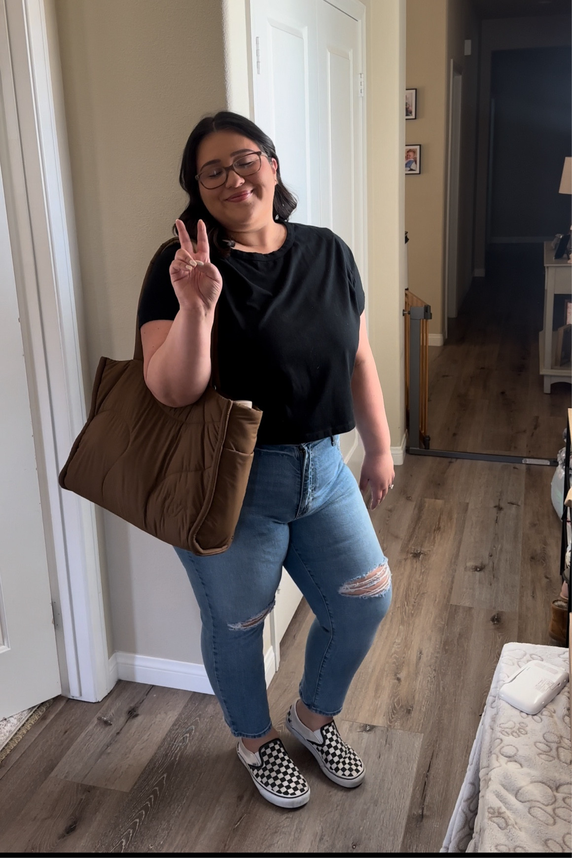 My bag is from ThirtyYears called The Drift Tote in the color chocolate!!! Sold out right now 😭😭 I can’t link 

#LTKplussize #LTKmidsize #LTKxTarget