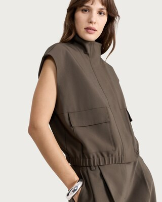 The F&F Edit Sleeveless Gilet in Khaki | Tesco F&F