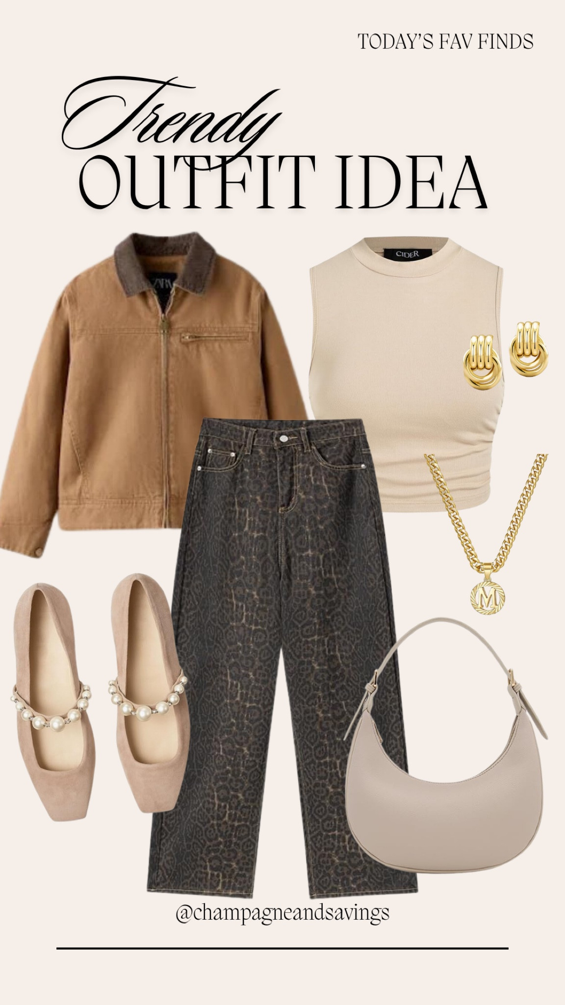 Barn jacket outfit inspo! Love this if you also are looking for a leopard jeans outfit idea. A simple casual outfit for chic women’s style! Can be worn as a women’s autumn outfit or a women’s winter outfit and love it paired with Mary Jane flats with the pearl strap detail! 

#LTKFindsUnder50 #LTKStyleTip #LTKSeasonal