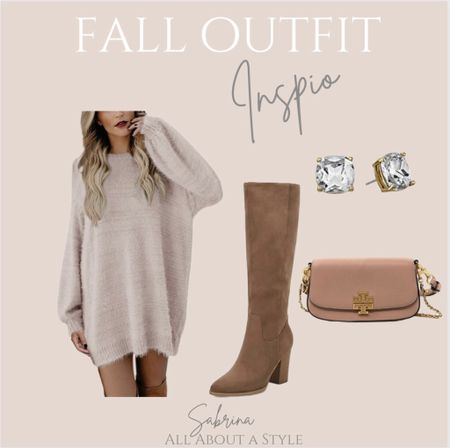 Fall Outfit Inspo. #fall #dress #sweater #boots 

#LTKstyletip #LTKGiftGuide #LTKSeasonal