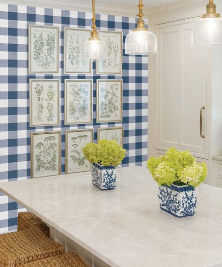 NextWall Blue & White Picnic Plaid Self-Adhesive Wallpaper | Zulily