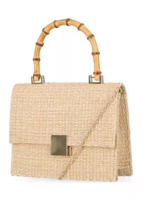 Keeko - Straw with Bamboo Handle Bag | Belk