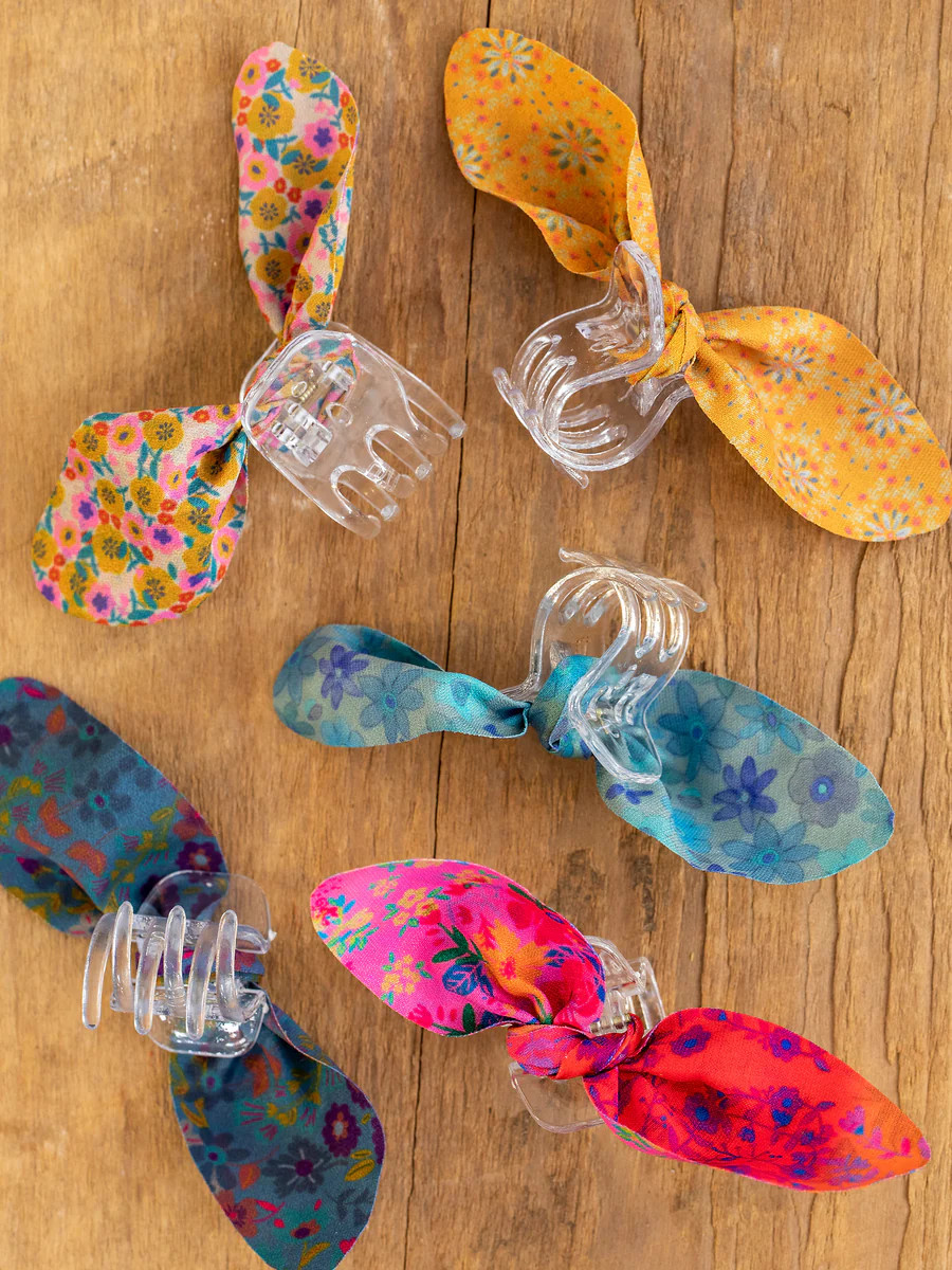 Mini Hair Claw Clips, Set of 5 - Bright Multicolored | Natural Life