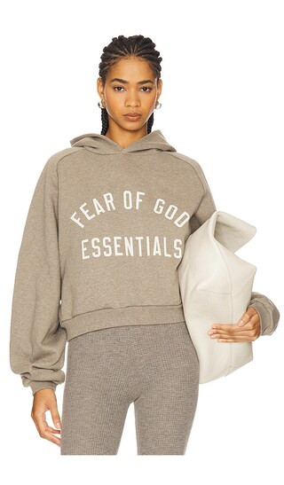 Cropped Hoodie in Heather Gray | Revolve Clothing (Global)