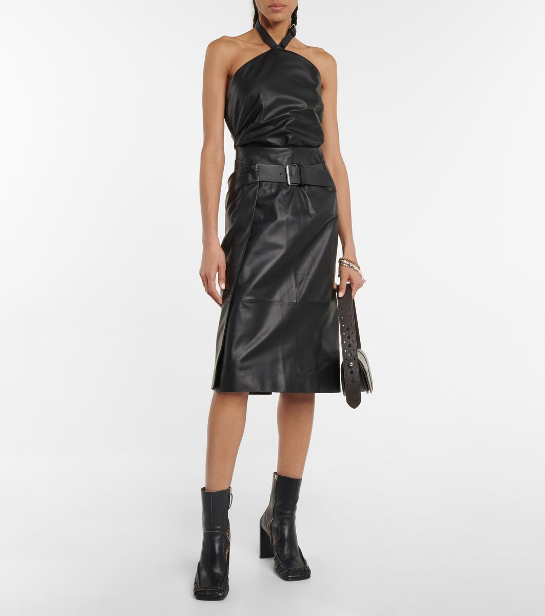 Leather wrap skirt | Mytheresa (INTL)