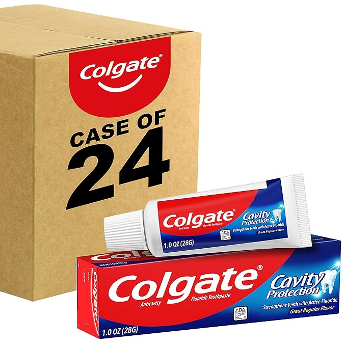 Colgate Cavity Protection Toothpaste with Fluoride, Minty Great Regular Flavor, Anti Cavity Tooth... | Amazon (US)