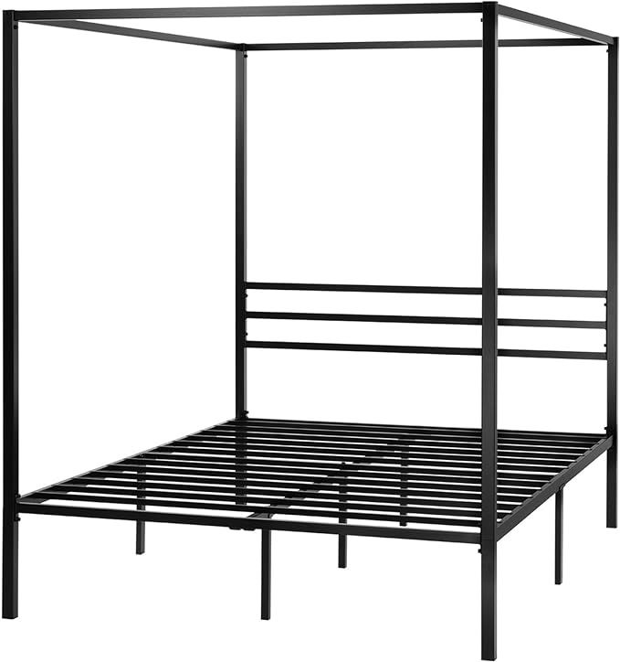 ikalido Queen Size Metal Canopy Bed Frame, Modern Four-Poster Platform Bed Frame, Mattress Founda... | Amazon (US)