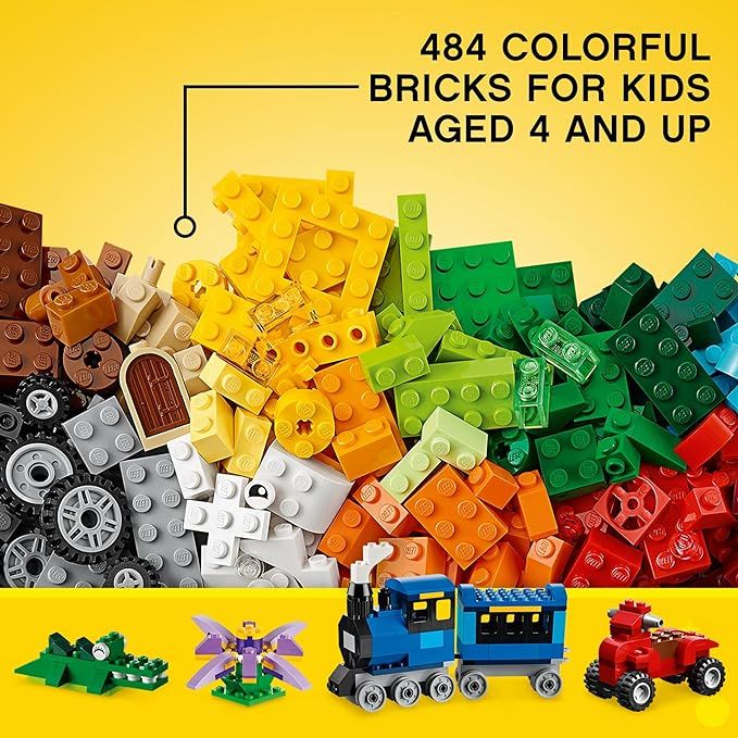 LEGO Classic Medium Creative Brick Box 10696 Building Toy Set - Featuring Storage, Includes Train... | Amazon (US)