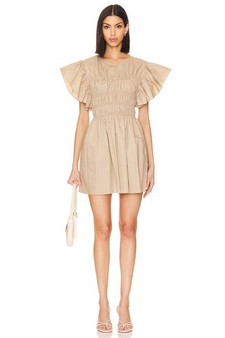 MISA Los Angeles Radha Dress in Khaki from Revolve.com | Revolve Clothing (Global)