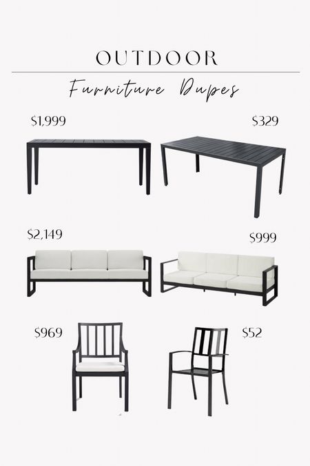 Patio furniture dupes! Outdoor furniture, get the look for less, splurge vs save 

#LTKFind #LTKhome #LTKstyletip