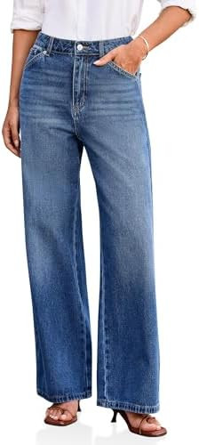 Cicy Bell Womens Wide Leg Baggy Jeans High Waisted Boyfriend Loose Denim Pants with Pockets | Amazon (US)