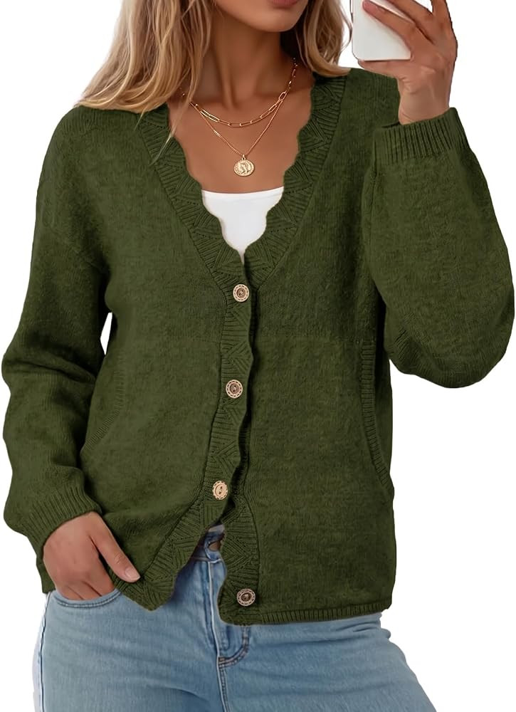 Sidefeel Women's Oversized Fall Outfit Knit Cardigan Sweaters | Amazon (US)